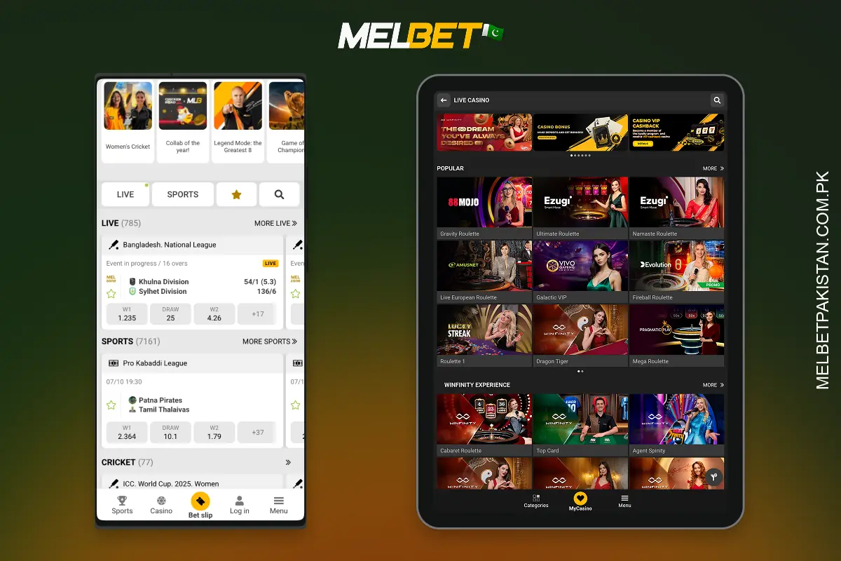 The Melbet mobile app in Pakistan can be downloaded for free on both Android and iOS devices