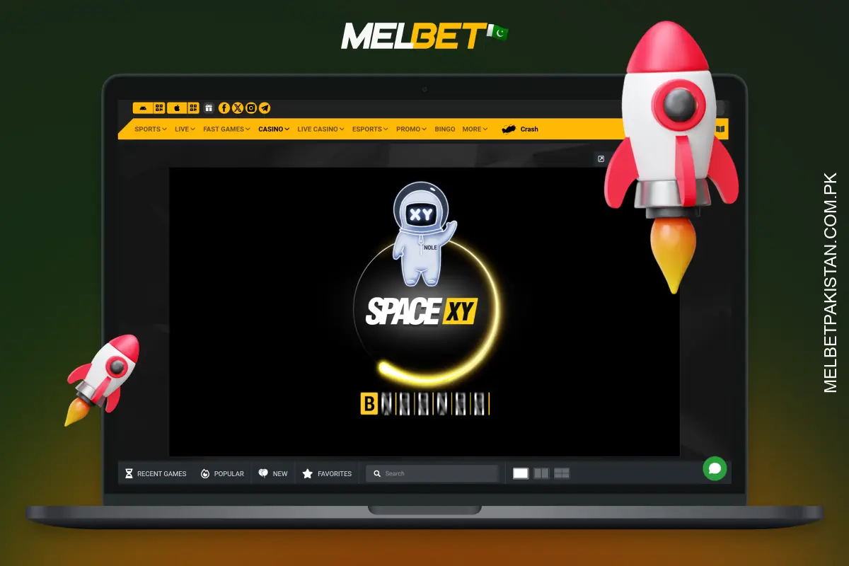 To enjoy the Space XY game at Melbet, choose between demo and real money modes, control the X and Y coordinates of the rocket, and hit the Payout button when you feel satisfied with your winnings