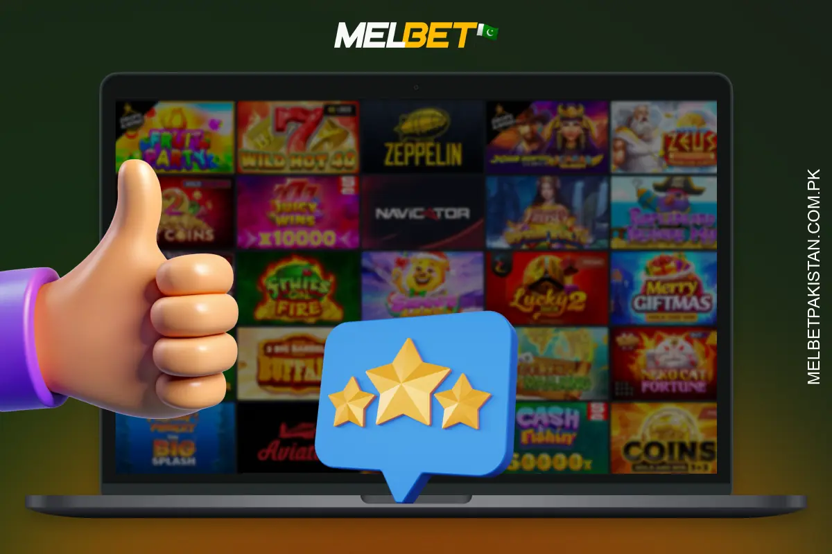 Melbet online casino in Pakistan attracts players with its extensive collection of games and generous bonuses