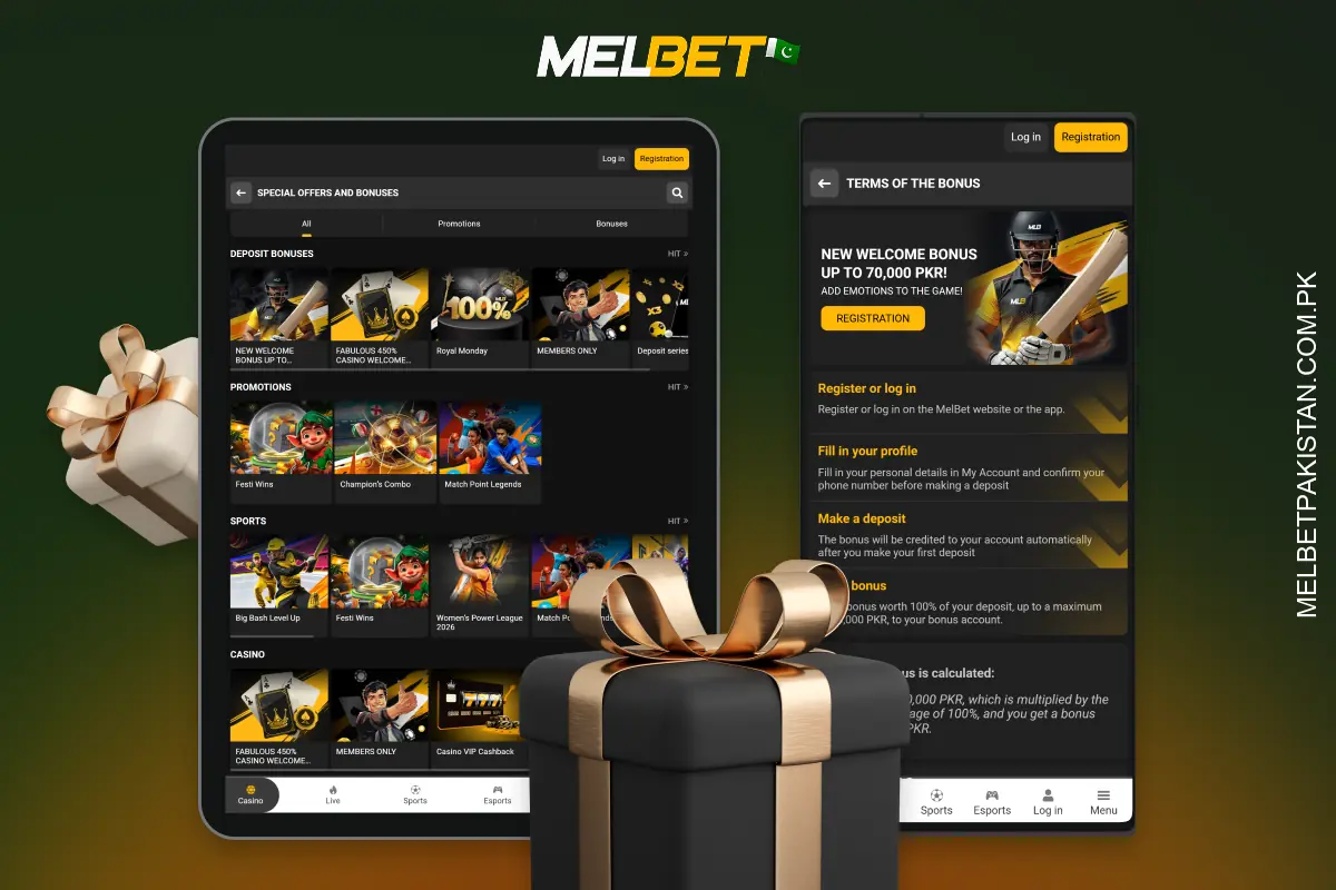 Melbet users on Android and iOS in Pakistan receive generous bonuses