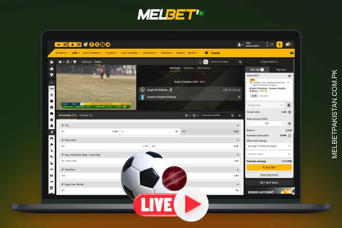 Live betting on Melbet updates odds every second, allowing you to adjust your strategy during matches and follow several games at the same time