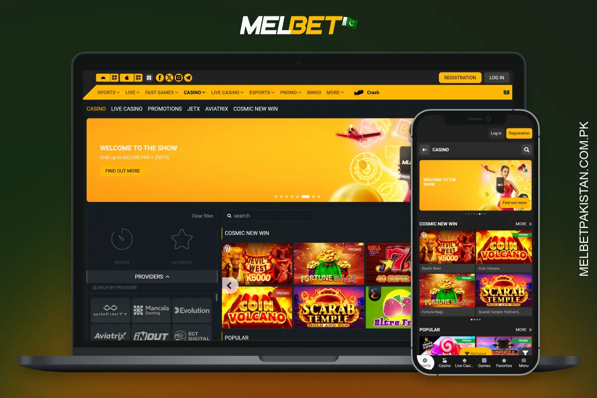 Melbet online casino in Pakistan offers slots, Live Casino, lotteries and tournaments with lucrative bonuses