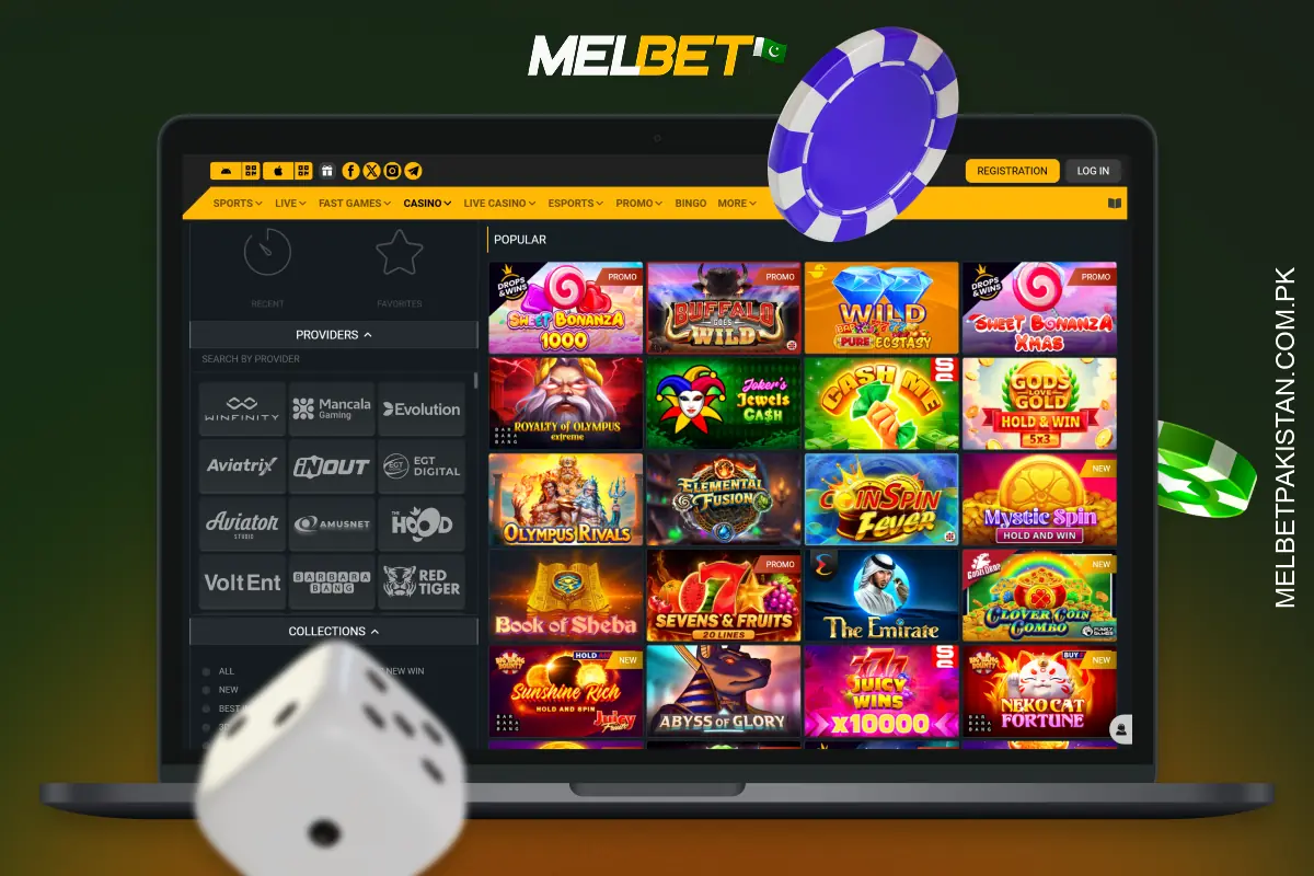 Popular Melbet casino games in Pakistan offer high-quality graphics, fast gameplay and unique opportunities to win