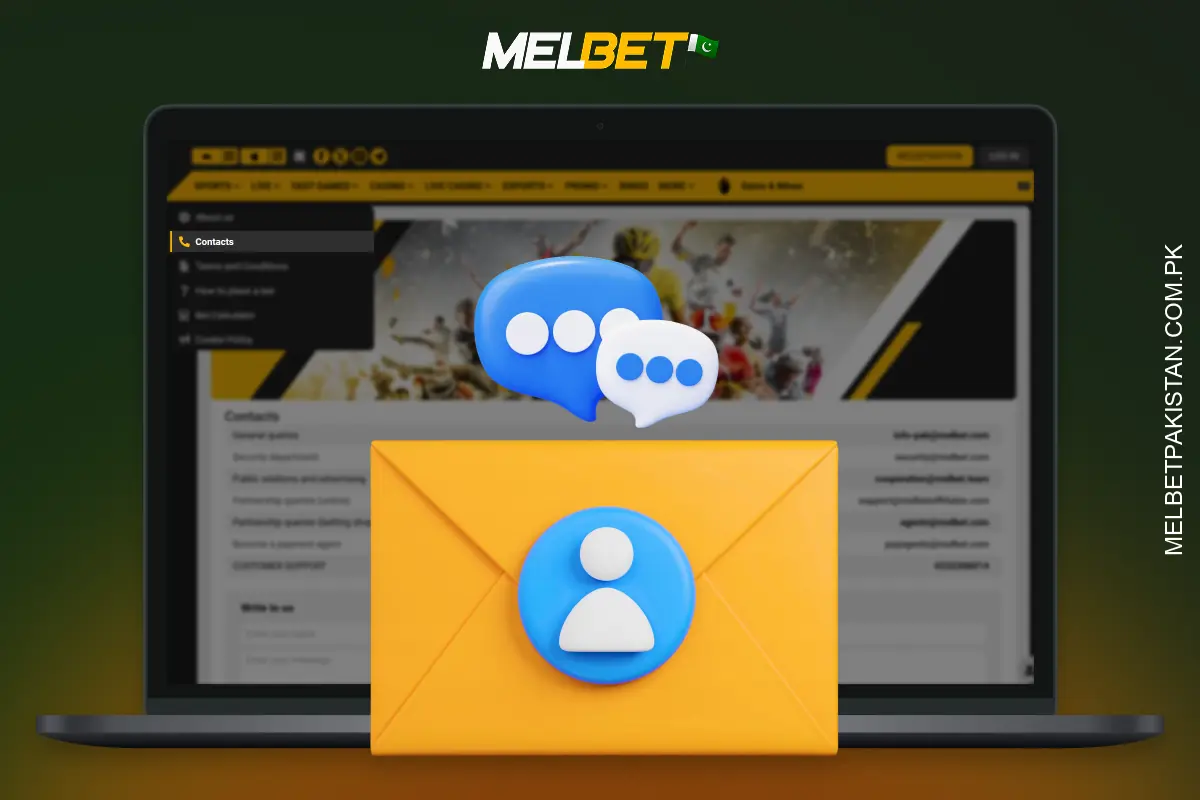 Melbet's contacts in Pakistan provide round-the-clock user support, ready to help with any questions