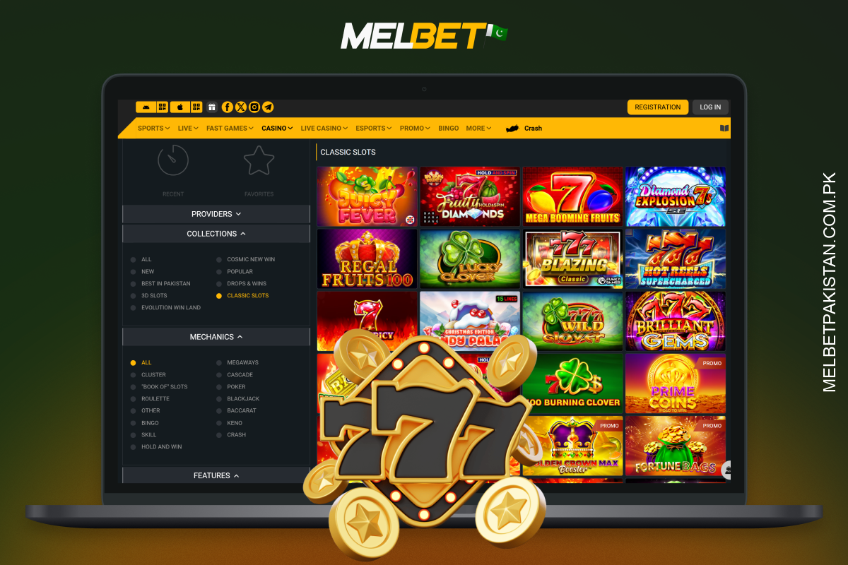 Melbet Casino offers players in Pakistan a wide collection of slots