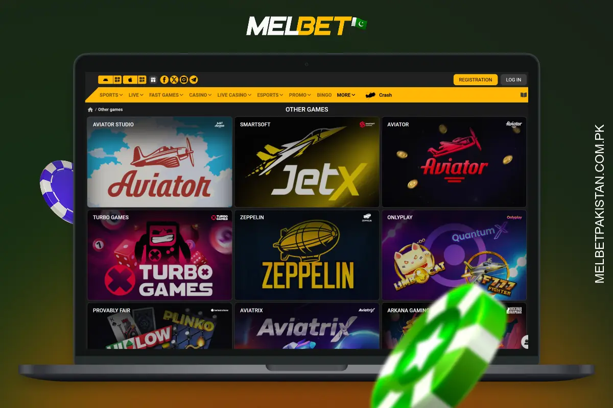 Melbet offers a variety of dynamic gambling games for quick and exciting wins