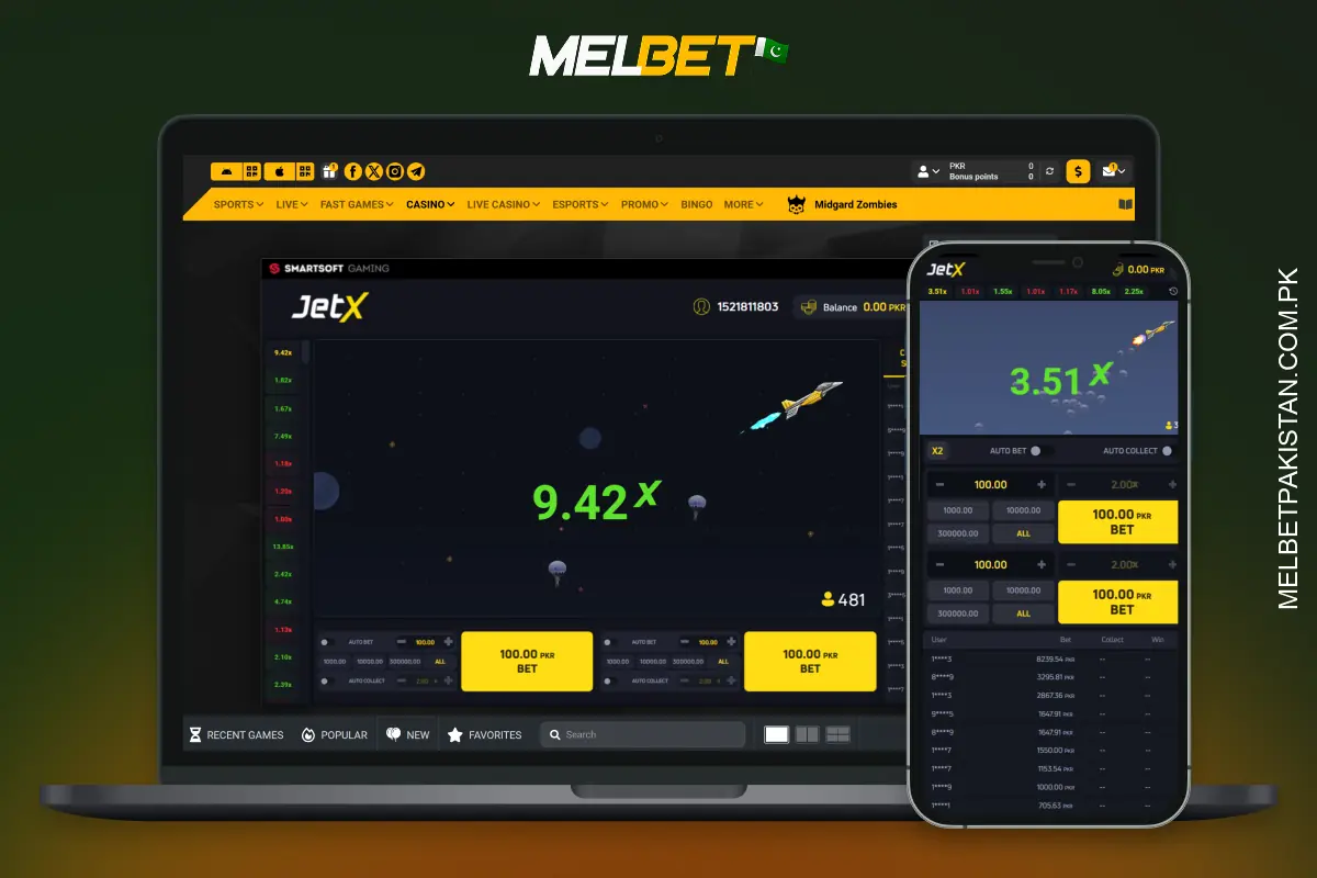 Exciting aviation-themed crash simulator JetX Melbet is particularly appealing to players in Pakistan