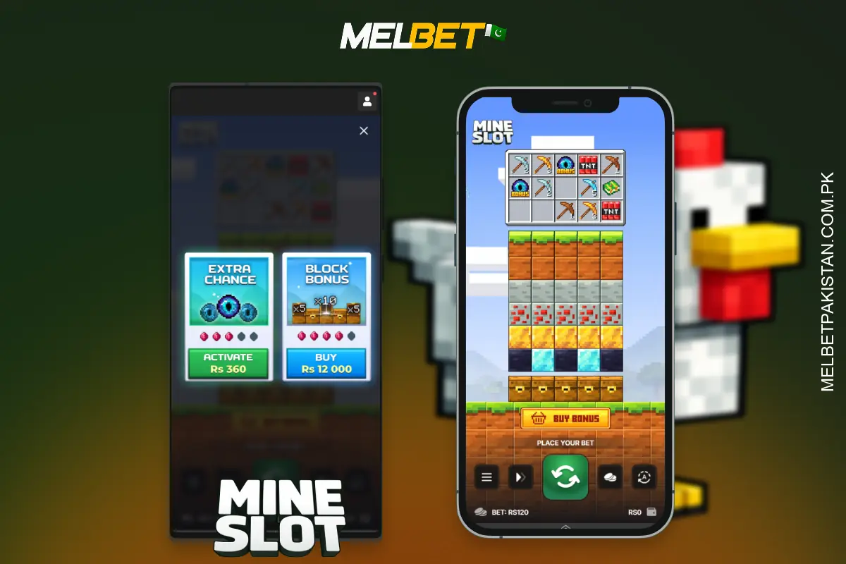 Melbet Pakistan's mobile application provides fast and easy access to playing Mine Slot